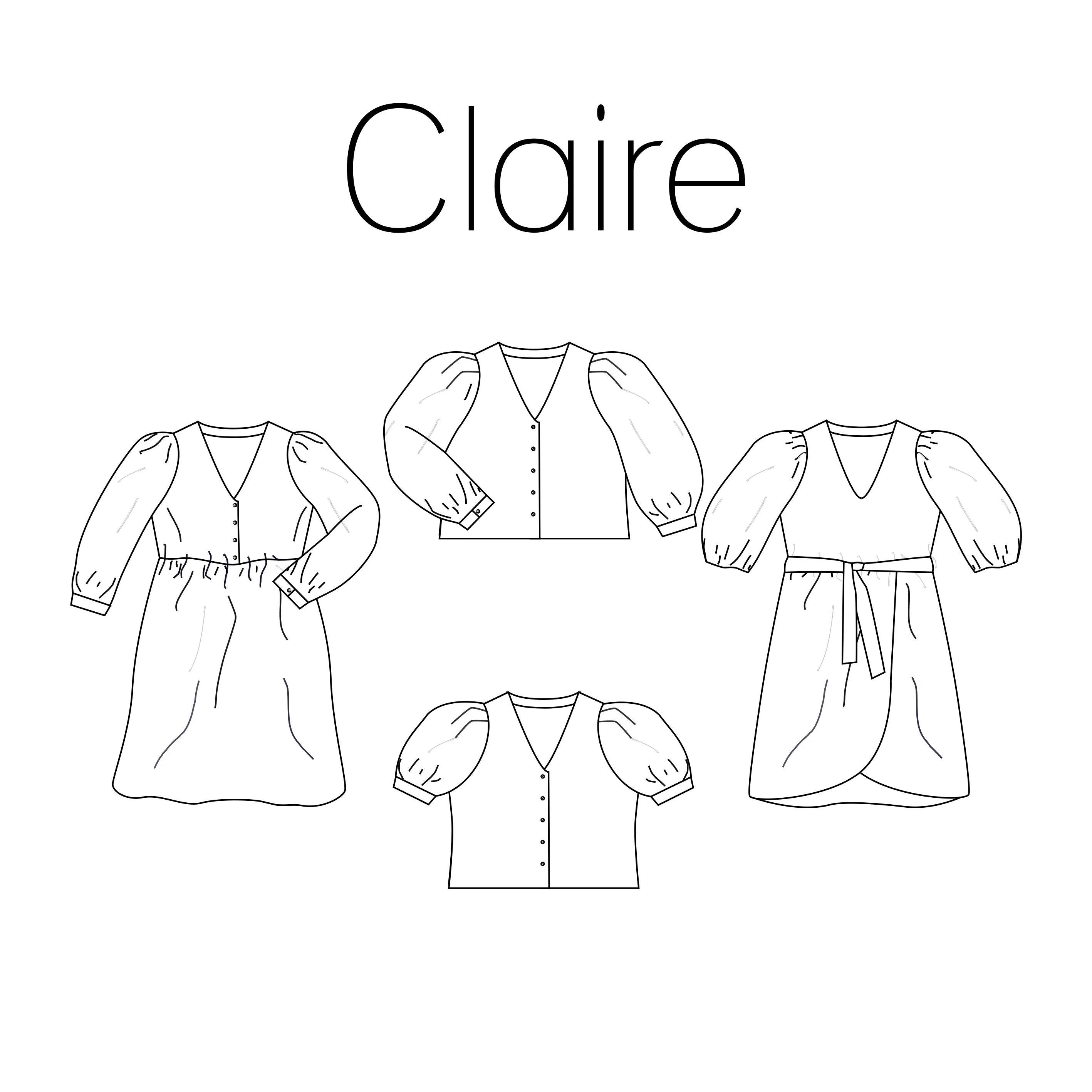 Patroon Claire jurk blouse dames – Iris May