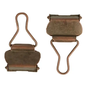 Tuinbroek sluiting 30 mm oud brons (set van 2)