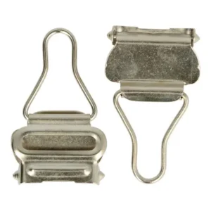 Tuinbroek sluiting 30 mm zilver (set van 2)