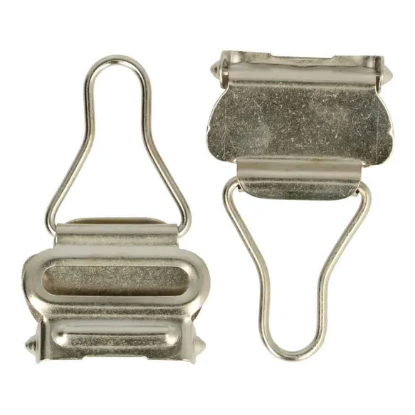Tuinbroek sluiting 30 mm zilver (set van 2)