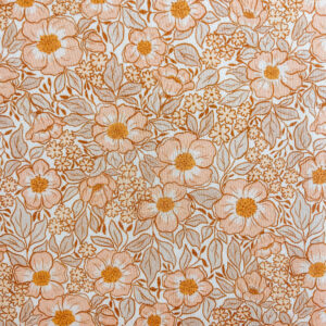 Jersey – tuinbloemen perzik