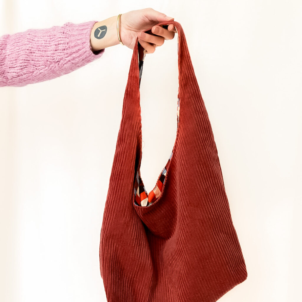 Naaipakket Lua tas - brique corduroy