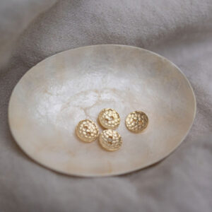 Gouden metalen knoop - 14mm