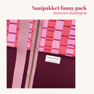 Naaipakket fanny pack - abstract aubergine