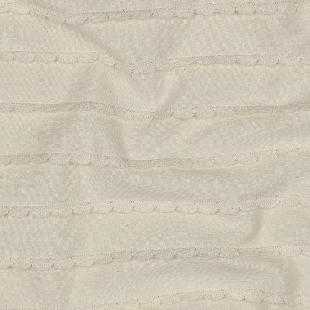Jersey - ruffles naturel