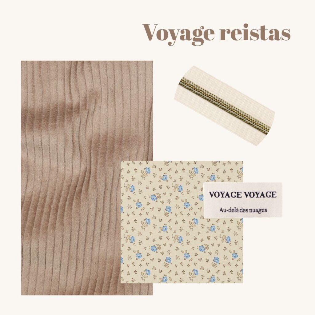 Naaipakket reistas - corduroy beige