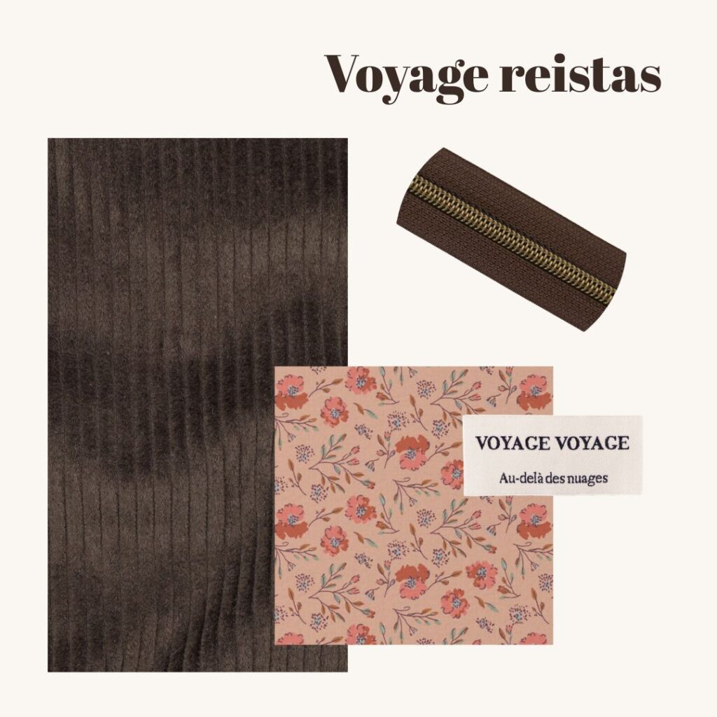 Naaipakket reistas - corduroy bruin