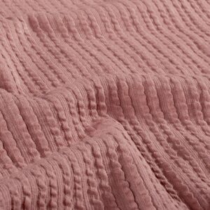 Rib jersey ruffle jacquard - oud roze