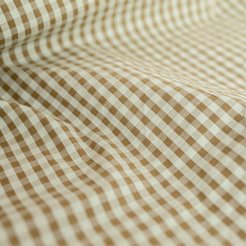 Seersucker – groen brons ruitjes