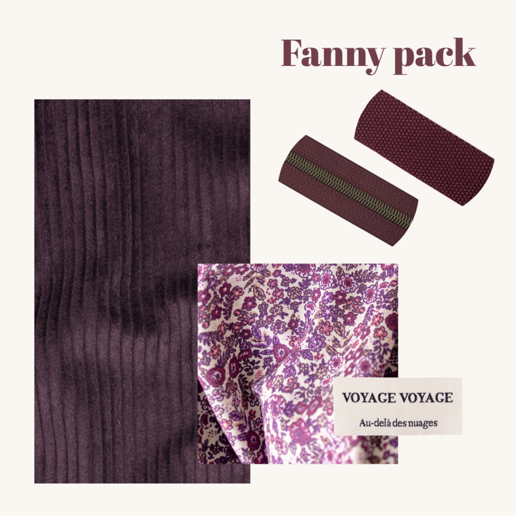 Naaipakket fanny pack - aubergine