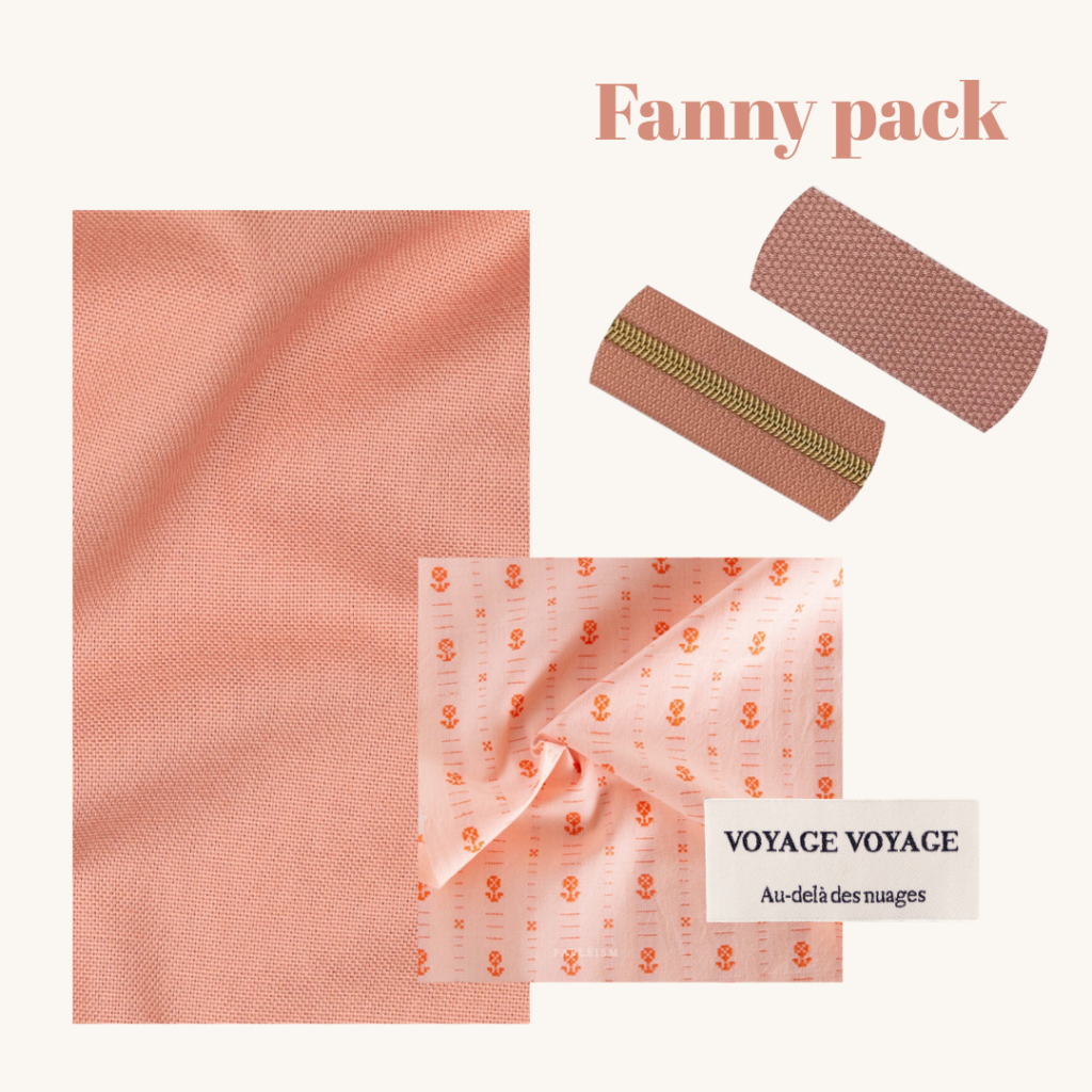 Naaipakket fanny pack - zalm canvas