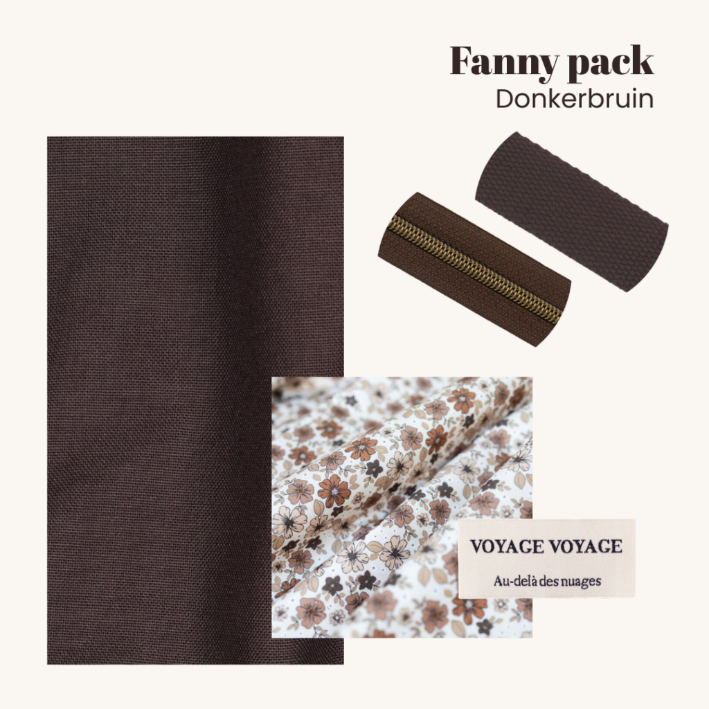 Naaipakket fanny pack - puur choco