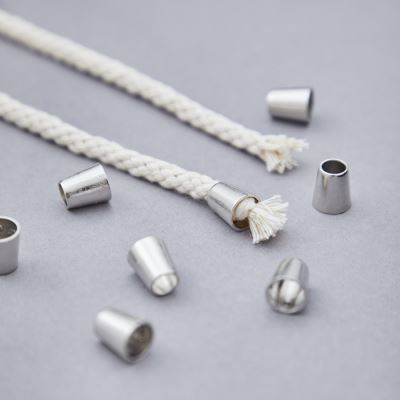 Metalen koordstopper zilver - 1 stuk