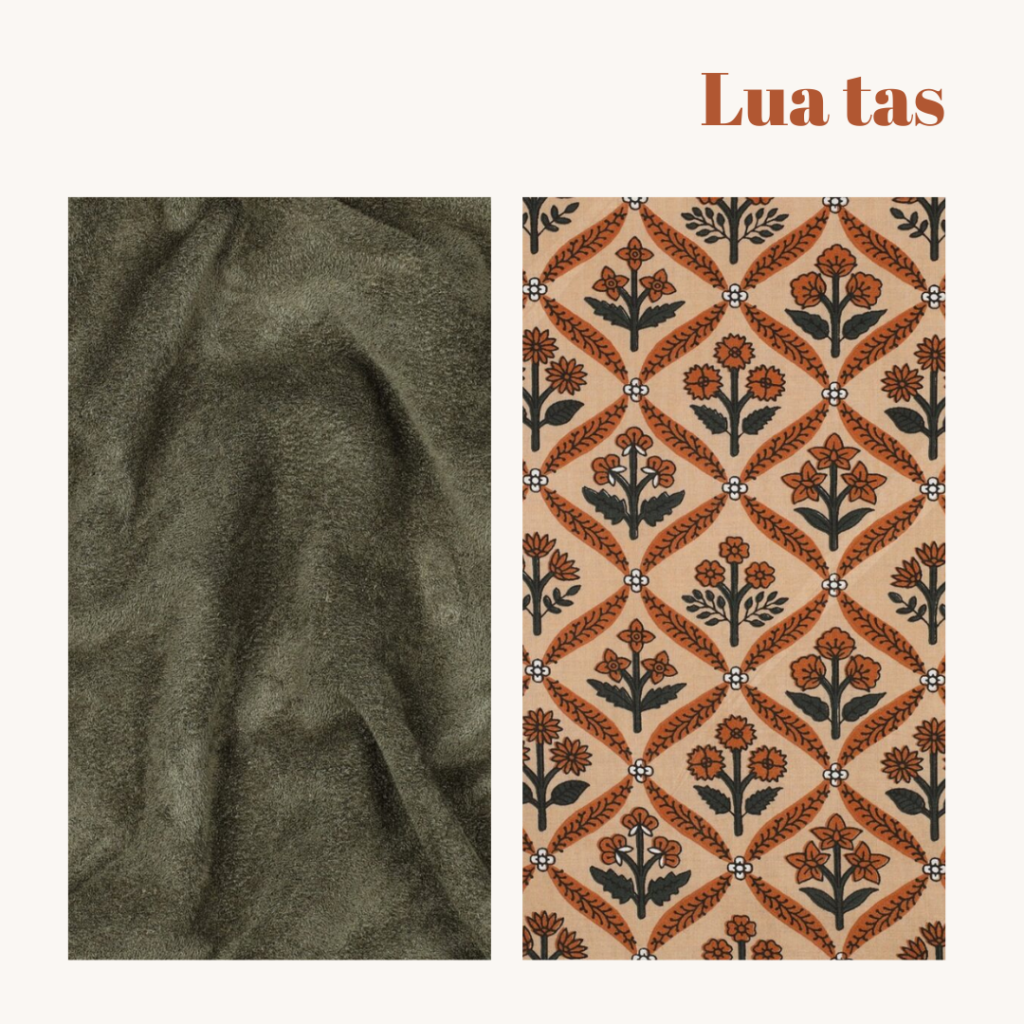 Naaipakket Lua tas - groen suede