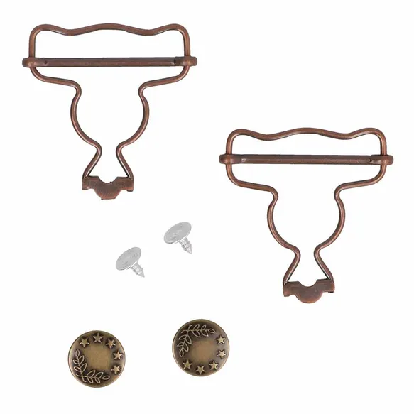 Milward tuinbroeksluiting 40mm brons (set van 2)