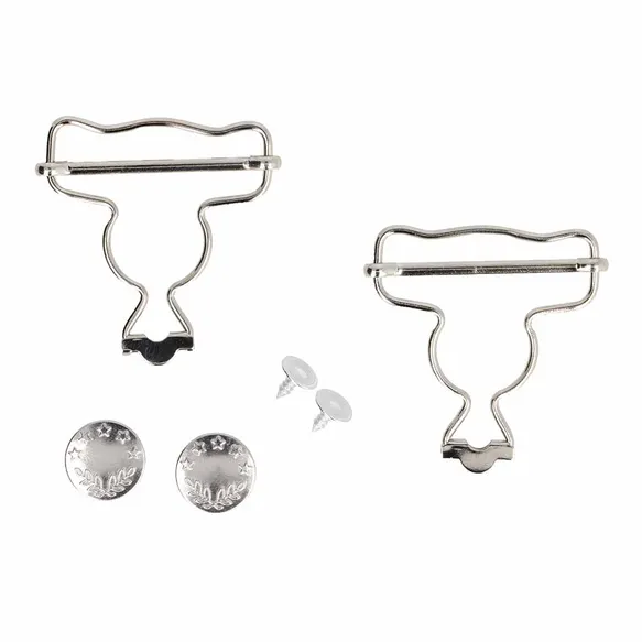 Milward tuinbroeksluiting 40mm zilver (set van 2)