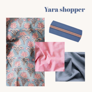 Naaipakket shopper - lavendel blockprint