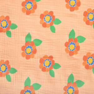 Hydrofiel - meloen oranje bloemen