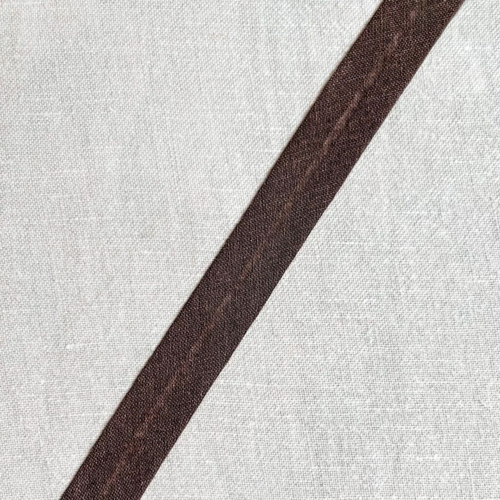 Biaisband katoen 20mm – donkerbruin (961)