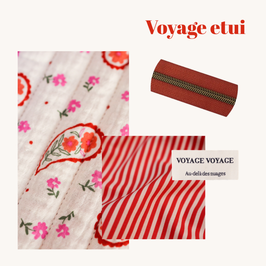 Naaipakket etui - Paisley tuscan red